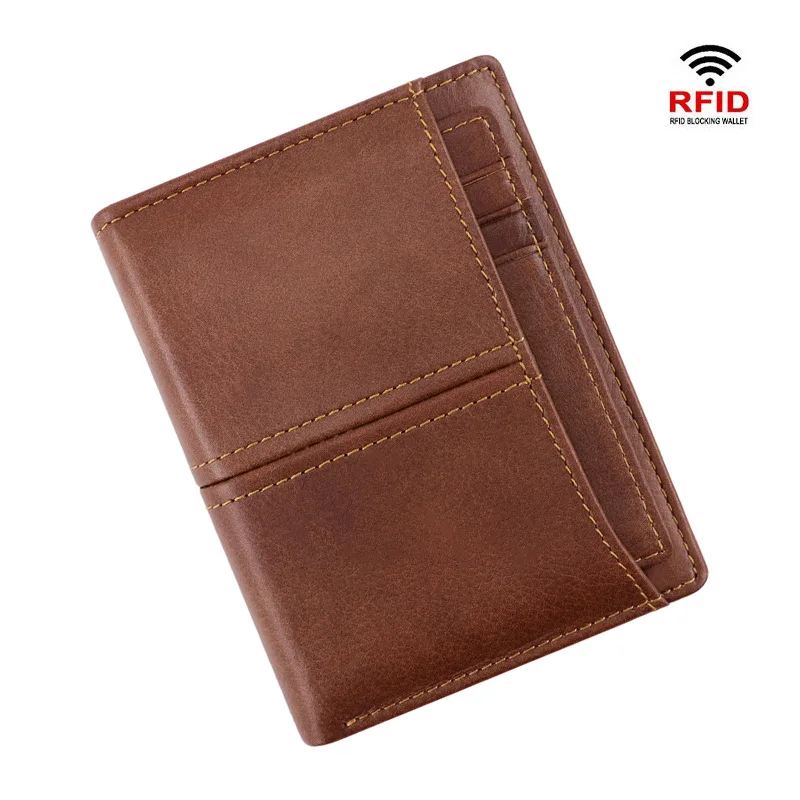 

Men's Wallet Genuine Leather RFID Multi-card Long Wallet
