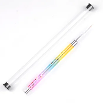 

1PC Nail Art Liner Painting Pen 3D Tips DIY Acrylic UV Gel Brushes Drawing Kit Flower Line Grid French Design Manicure Tool