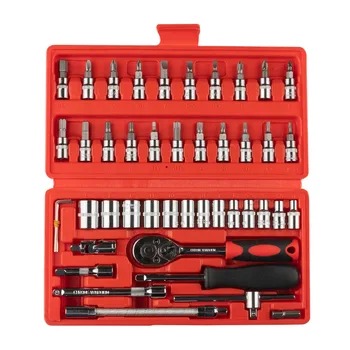 

Car Repair Tool Set 46pcs Automobile Motorcycle Household Box Ratchet Torque Wrench Combo Tools Kit Auto Repairing Hand Tool Set