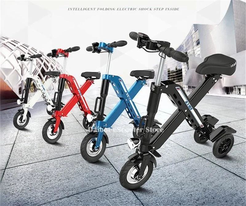 Daibot 3 Wheel Electric Scooter Mini Electric Bicycles 10 Inch 350W 36V Quick Foldable Portable Electric Bikes Adults Women (5)