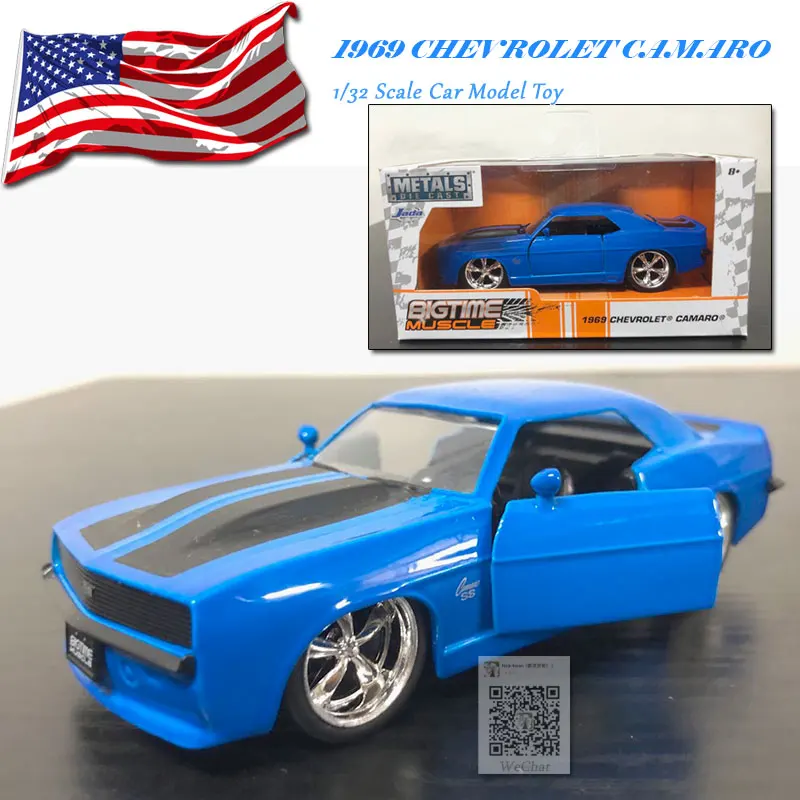 JADA 1/32 масштаб Nissan Skyline GTR R34 литая металлическая модель автомобиля игрушка для детей, подарок, коллекция - Цвет: 1969 CHEVY CAMARON