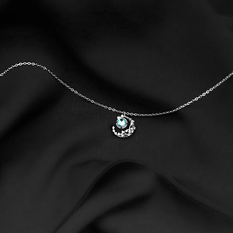 New Fashion Women Jewelry Crescent Pendant Moon Necklace 925 sterling Silver Jewelry Best Quality - Image 6