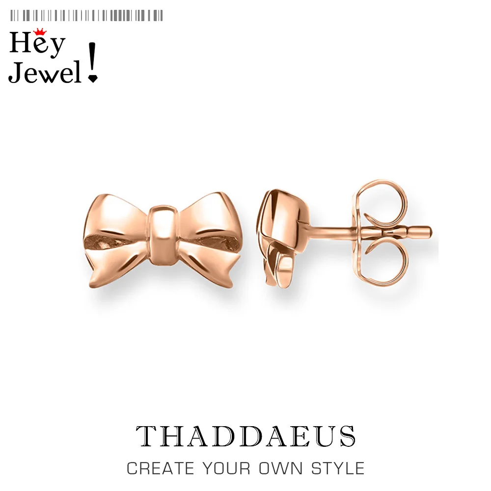 Серьги-гвоздики с бантом, гламурные украшения в стиле Thomas Модные Качественные украшения для Для женщин, Ts подарок в 925 пробы серебро, Супер предложения