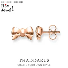 Серьги-гвоздики с бантом, гламурные украшения в стиле Thomas Модные Качественные украшения для Для женщин, Ts подарок в 925 пробы серебро, Супер предложения