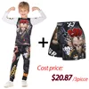 Kids MMA Rashguard BJJ GI T-shirt +Pants Jiu Jusit Tight Trousers Muay Thai Shorts 3Pcs/Set Children MMA Compression Sportsuits 4