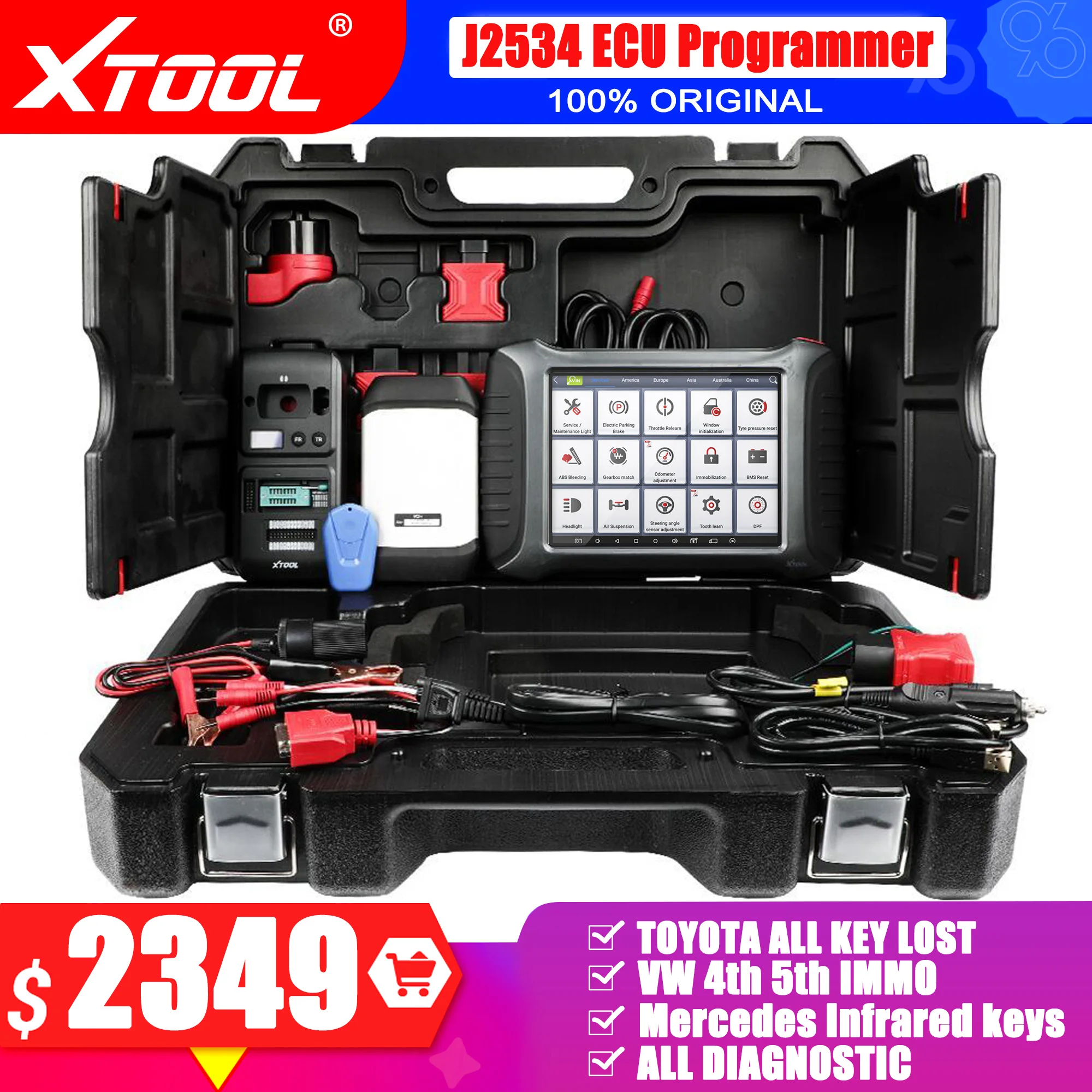 Автомобильный диагностический сканер XTOOL A80 pro Master с KC501 KS01 OBD2 VCI J2534 программатор