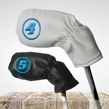 9 Pcs/set PU Plush Lining Golf Club Iron Head Covers Embroidered Alphanumeric 4 5 6 7 8 9 SW PW AW Waterproof Cover THANSLEE