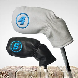 9 Pcs/set PU Plush Lining Golf Club Iron Head Covers Embroidered Alphanumeric 4 5 6 7 8 9 SW PW AW Waterproof Cover THANSLEE
