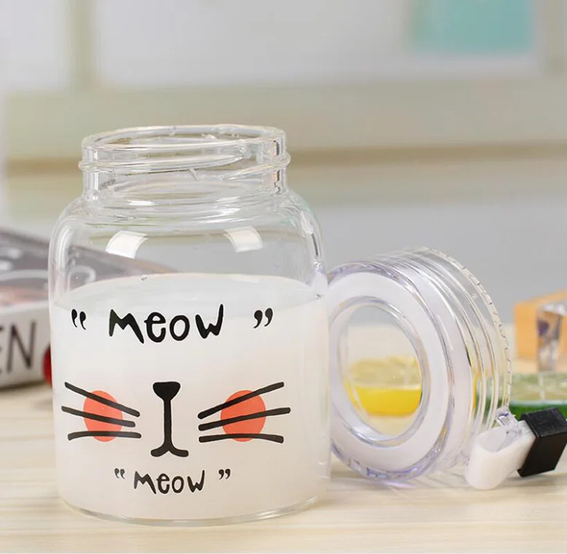 kid cup Милая стеклянная чашка креативная Бытовая чашка для молока без крышки печать Студенческая чашка термостойкая чашка животные Скороговорка - Цвет: kid cup