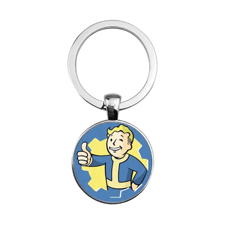 

Fallout Nuka Cola Keychain Llavero Glass and Alloy Men Women Keyring Pendant Fashion Jewelry Avengers Christmas Gifts