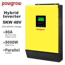 Inversor solar híbrido, cargador de 60A con batería, conectado a la red, 3000W, 48V, 220V, alta corriente PV, 450Vdc, MPPT