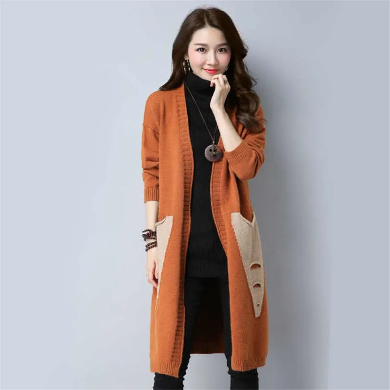 2019 Spring Autumn Knitted Cardigan Women Long Sleeve Casual V-Neck Women's Sweater Female Open Stitch Pull Tops R1113 |