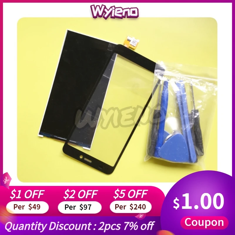 

Wyieno For DEXP BS650 LCD Display Screen LCD Touch Sensor Panel Replacement Parts + tracking