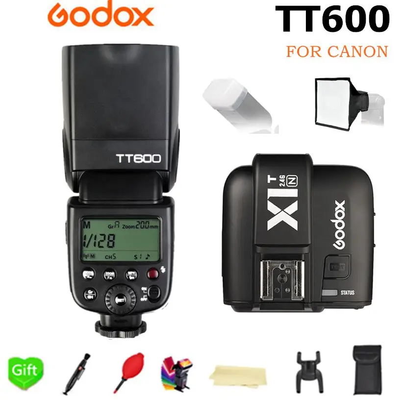 Godox TT600 GN60 2,4G Беспроводная ttl HSS Вспышка Speedlite+ X1T-C Xpro-C триггер для Canon 1100D 1000D 7D 6D 60D 50D 600D - Цвет: Blue