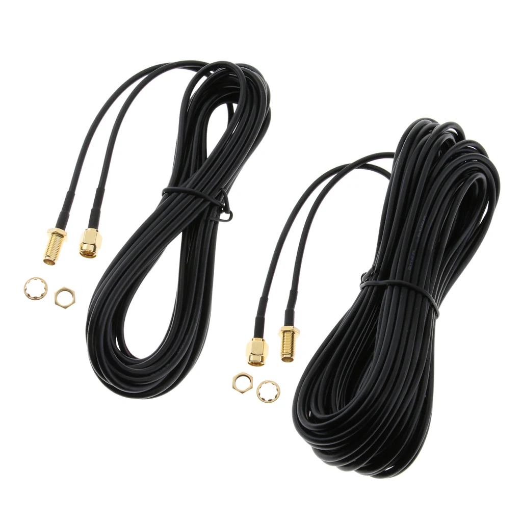 2 шт антенный разъем RP-SMA Удлинительный кабель для беспроводного маршрутизатора WLAN Wi-Fi