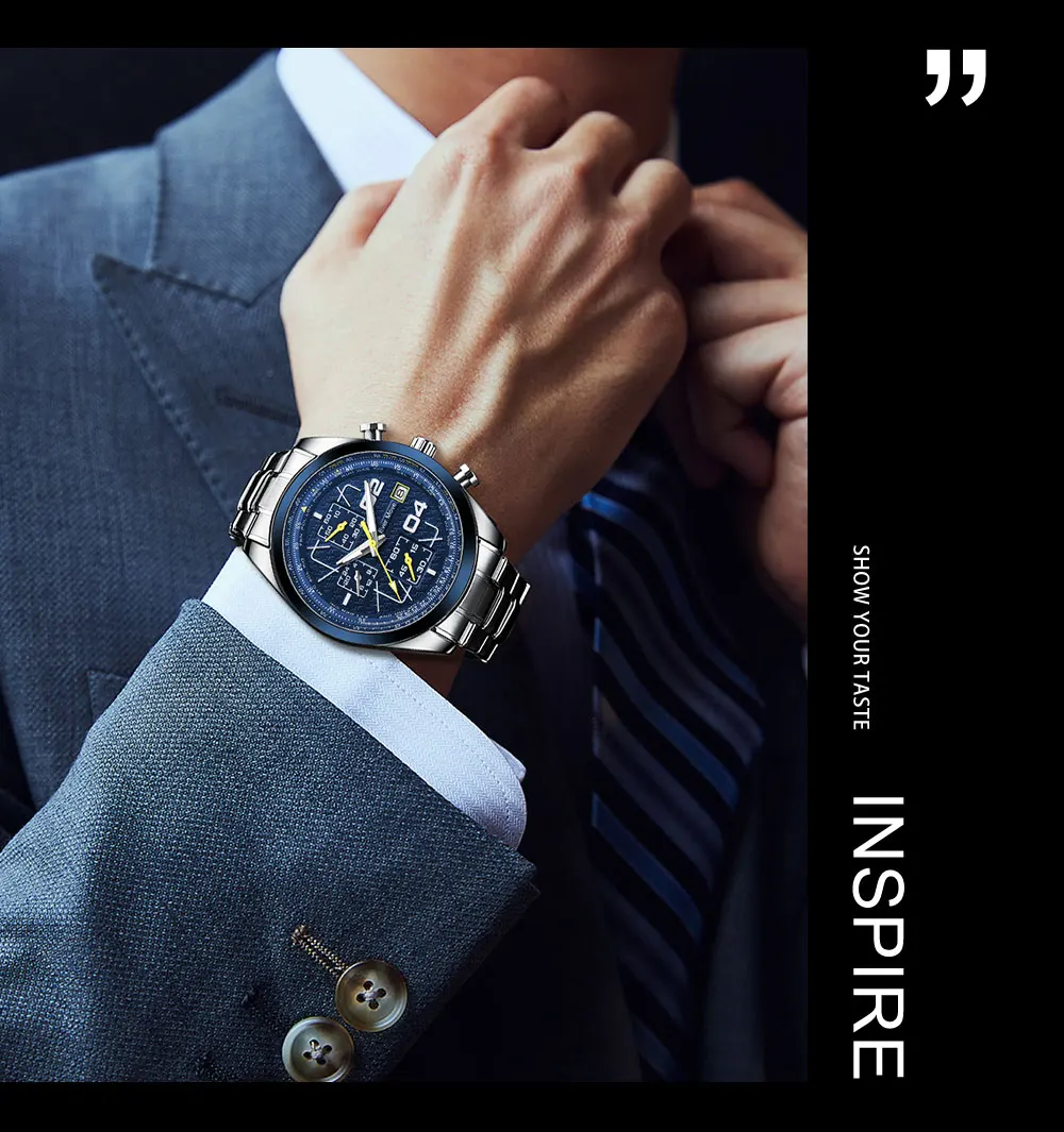 2022 Ever Move New Best-Selling Multifunctional Timing Business Sports Waterproof Men's Quartz Electronic Watch
