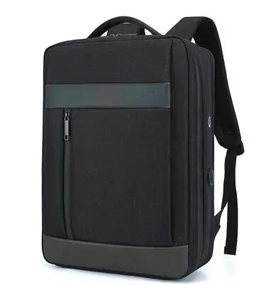 

Simple backpack business computer backpack version security with lock student bag multi-function USB luminous cloth bag