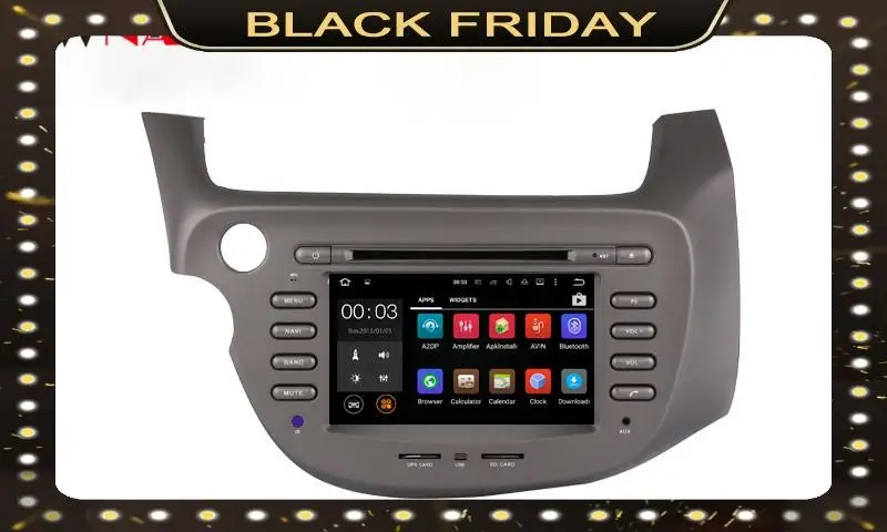 

2 Din Car Radio GPS Navigation Android 8.0 Car CD DVD Player for Honda Fit 2007 2008 2009 2010 2011 2012 2013 Left Hand Headunit
