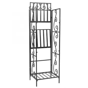 

3-Tier Iron Plant Shelf Stand Bookshelf Bookcase Free Standing Bookshelf
