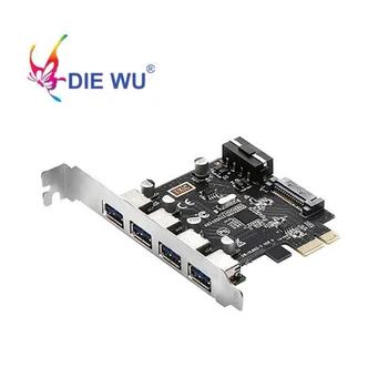 

USB 3.0 4 Port PCI-Express Card To 4Pin 15Pin High Speed Extender Adapter Card Power Connector For Desktop PC with CD Driver