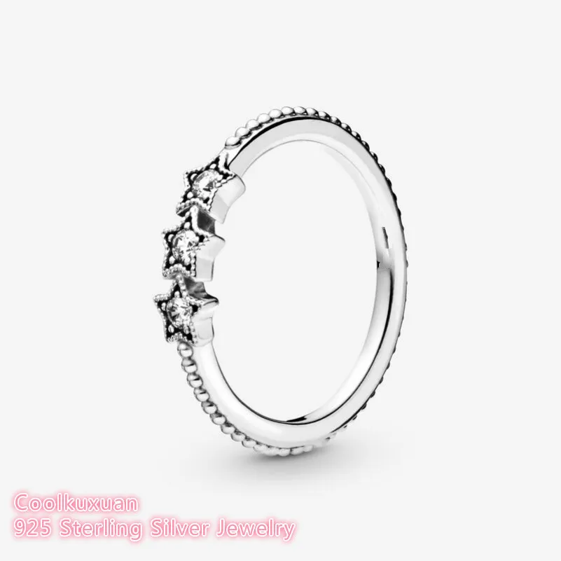 100% 925 Sterling Silver Celestial Stars Ring For Women Wedding Gift Original Jewelry Accessories | Украшения и аксессуары