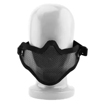 

Extra Strong Airsoft & Paintball Game Protection Metal Mesh Half Face Cover High Quality Practical And Durable