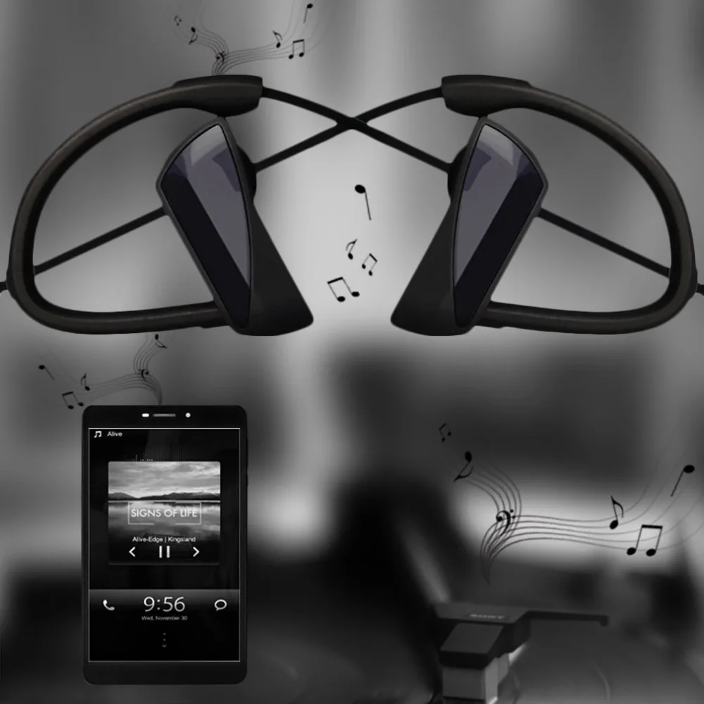 Черный шейный ремешок беспроводные наушники Bluetooth Спортивный Пот наушники-вкладыши шумоподавление наушники