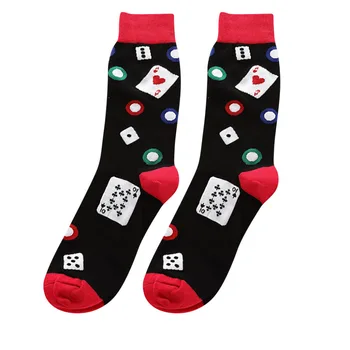 

Chaussettes d'hiver Fashion Mans Cotton Color Block Socks Warm Colorful Diamond Casual Dress Socks Y920