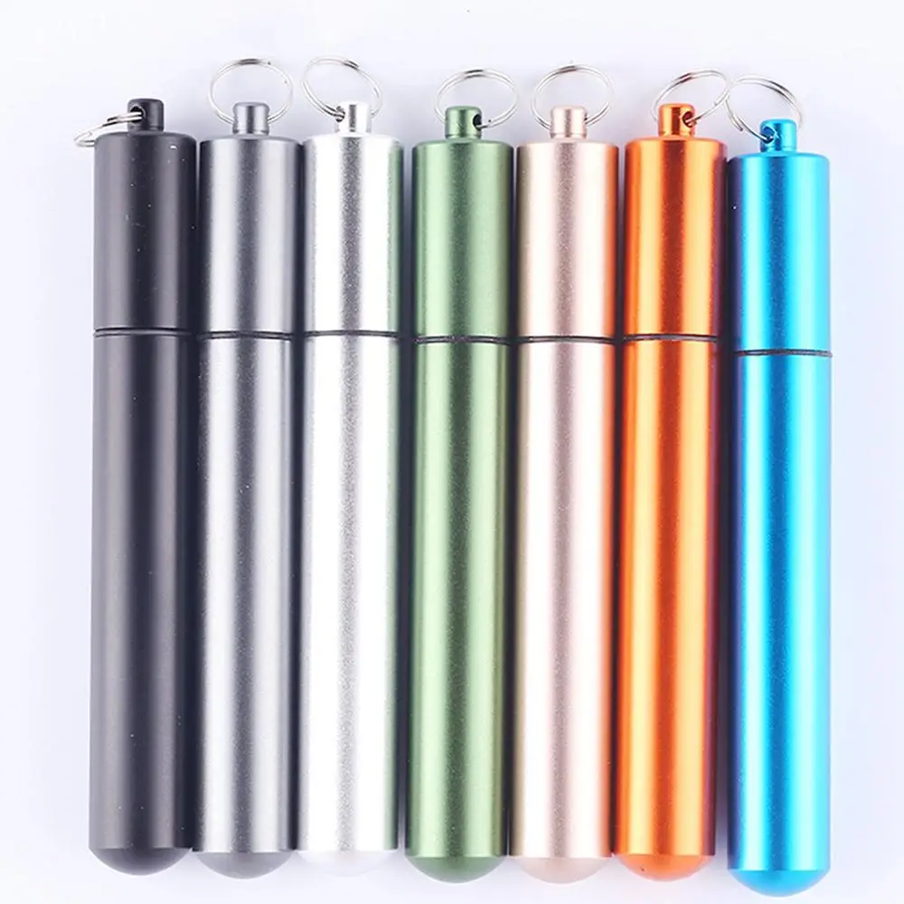 

Portable Environmental Protection Straw Stainless Steel Metal Folding Telescopic Sealing Tube Milk Straw