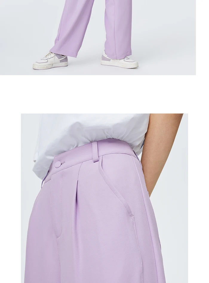 SEMIR Casual Pants Women Spring 2021 New Loose Wide-Leg Pants Slim Drape Mopping Pants Suit Trend SEMIR Casual Pants Women Spring 2021 New Loose Wide-Leg Pants Slim Drape Mopping Pants Suit Trend