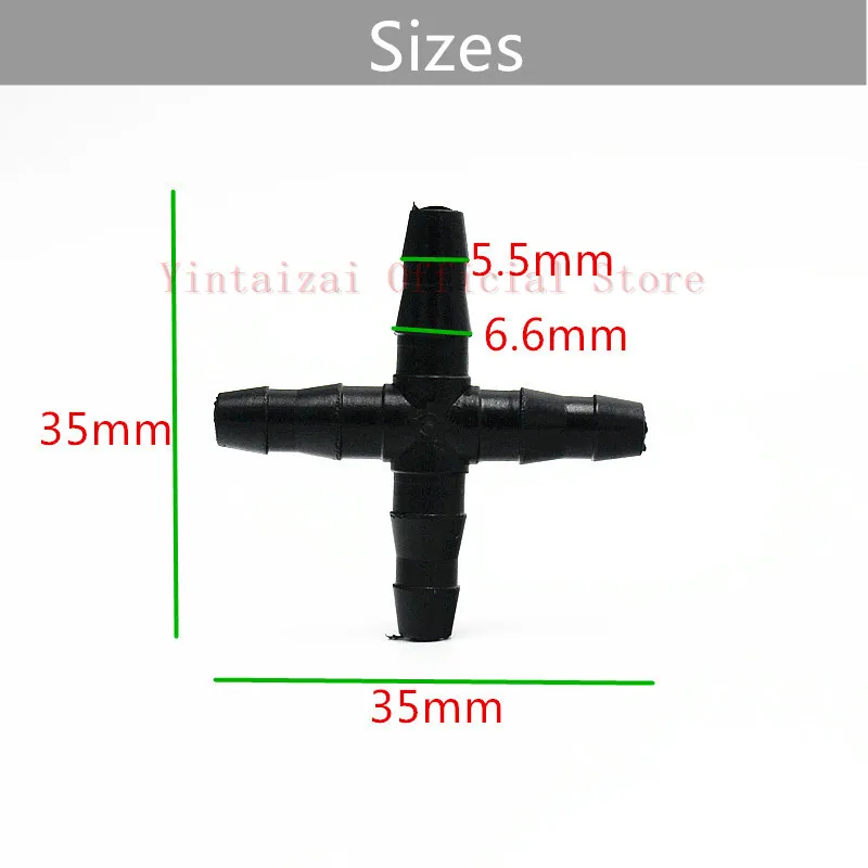 100 шт. 1/" вставка штыревой соединитель локоть крест для 4/7 мм Microtube полива сада инструменты капельного полива и орошения фитинги