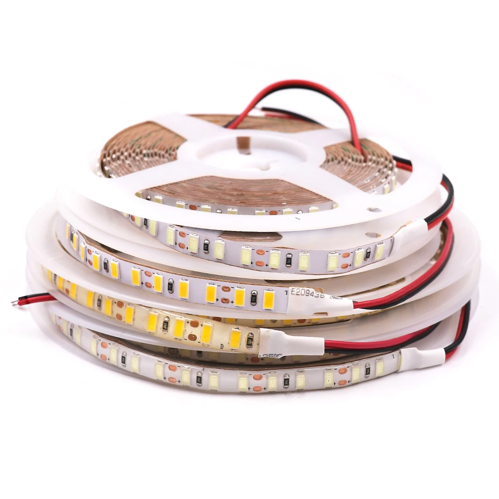 

5M 120LEDs/m 2835 LED Strip Light 12V DC Super Bright 600 Pixel Flexible LED Tape Kitchen Decor Flex Strip White / Warm White