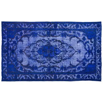 

Handmade Blue Vintage Carved English Area Rug 172x290 Cm-5'8''X9'6''