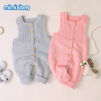 

INS Hot Models Baby Romper Sleeveless Solid Color Onesie Casual Children Crawling Clothes AliExpress Hot Selling