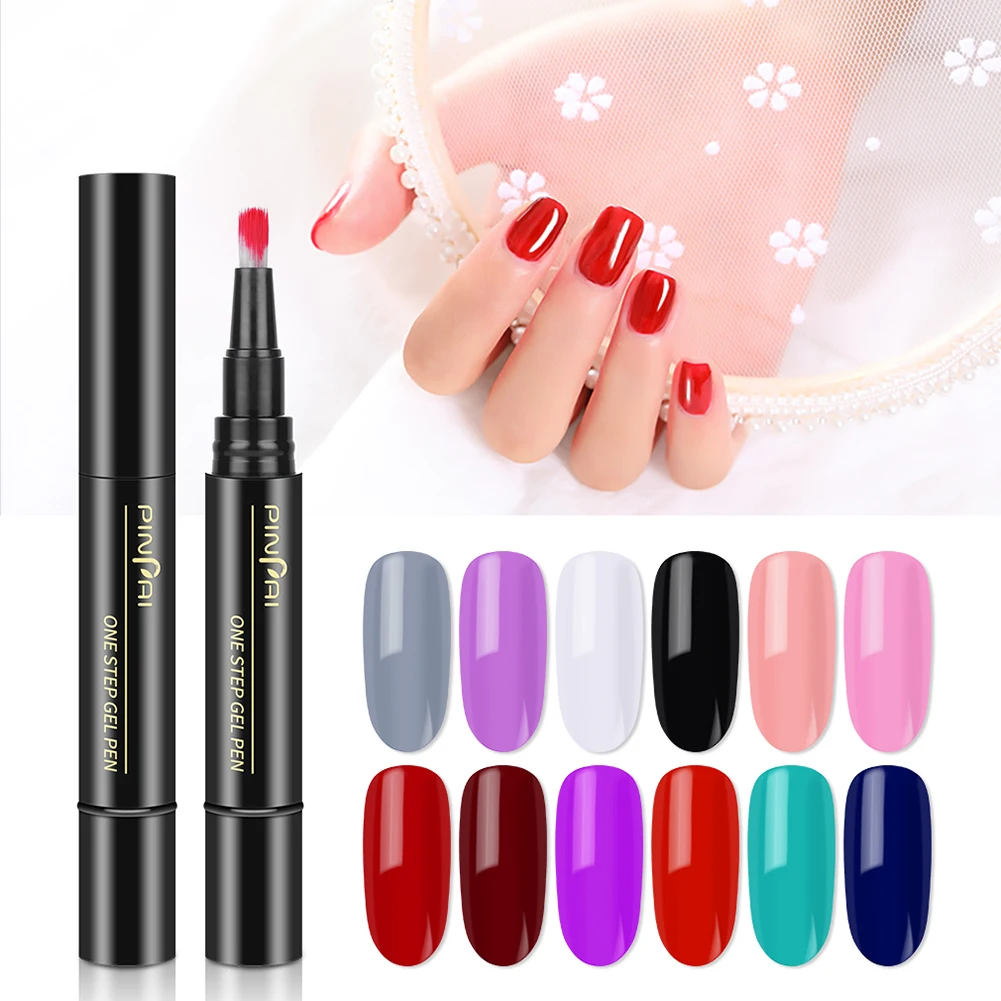 

Gel Nail Varnish Pen No Base Top Coat Need Nail Gel Painting Varnish Pen Uv Nail Art Polish