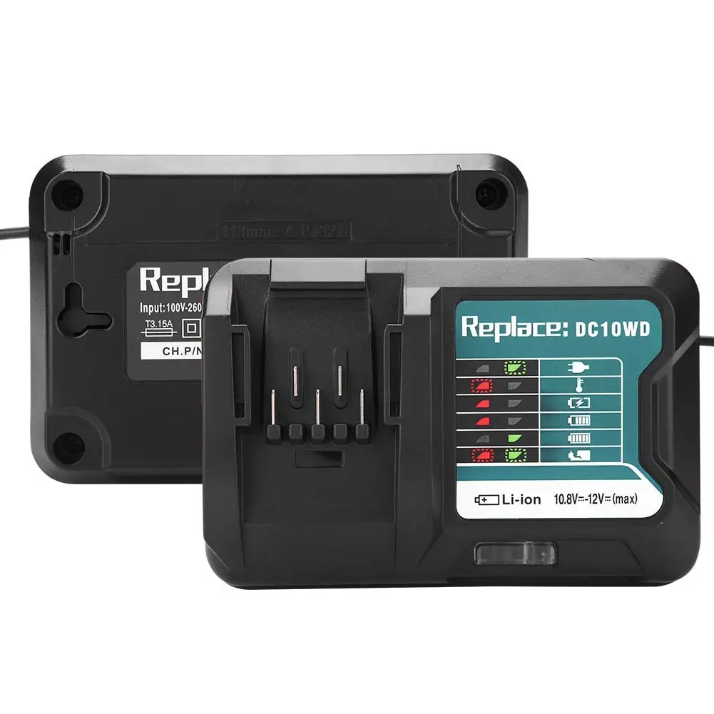 Литий-ионное перезаряжаемое зарядное устройство для Makita DC10W 10 8 в 12 В DC10WD BL1015 BL1016
