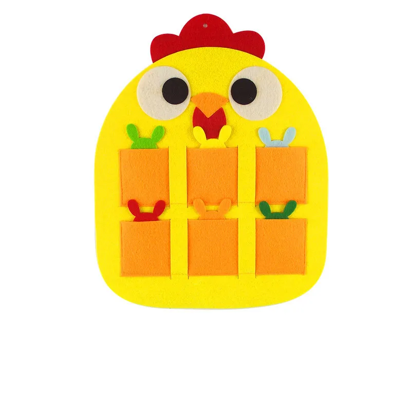  1Set Big Cartoon Animal Nonwoven Felt Cloth Fabric Teaching Toy For Children Early Learning Educati - 4000333468916