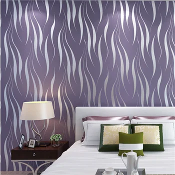 

Solid Color Big Wavy Stripes Non Woven 3D Wallpaper,High Quality Modern Home Decoration Bedroom Wallpapers for Living Room