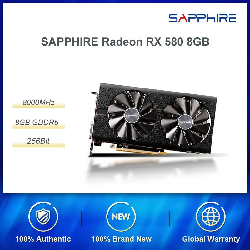 Sapphire RX580 2048SP 8G D5 Platinum Edition компьютерная игра PUBG 580 Graphics OC | Компьютеры и офис