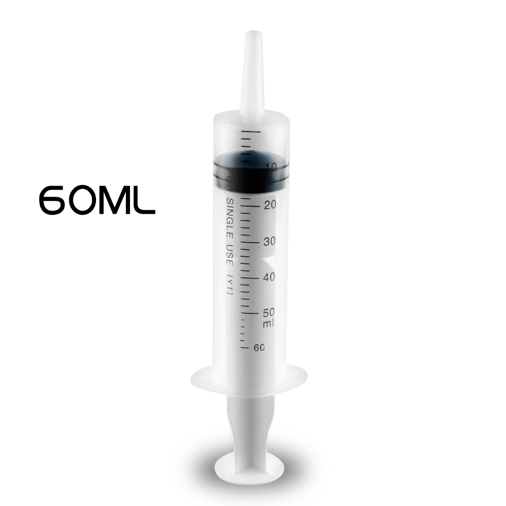 New Sterile Reusable 60ML Plastic Medical Syringe For Hydroponics Measuring