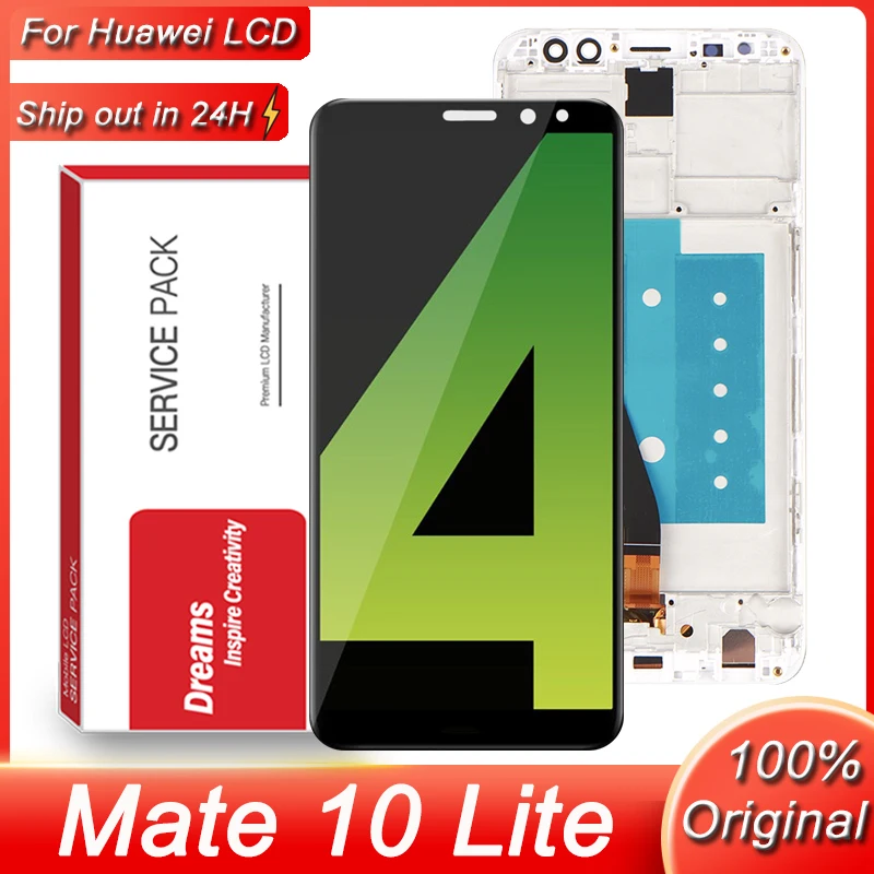 5.9&quot Nova 2i Display For Huawei Mate 10 Lite RNE L01 L02 L03 L21 LCD Touch Screen Assembly With Frame Replacement Parts | Мобильные