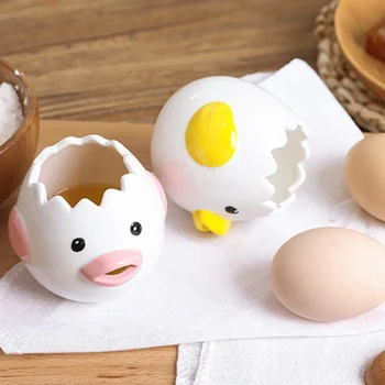 

Cartoon Ceramic Egg Yolk White Separator Egg Divider Kitchen Gadget Cooking Accessories Health99