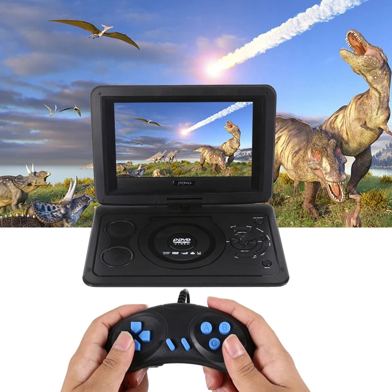  Portable Mini Dvd Player 13.9Inch Hd Tv Movies Lcd Mobile Swivel Usb Screen Rotation for Car Multi 