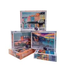 

New Wooden Jigsaw Puzzle 1000Pcs for Adults Oil Painting Attractions Educational Toys for Children Birthday Gifts Home Decor
