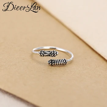 

Personality Fashion Vintage 925 Sterling Silver Big Open Rings For Women Punk Thai Silver Resizable Rings
