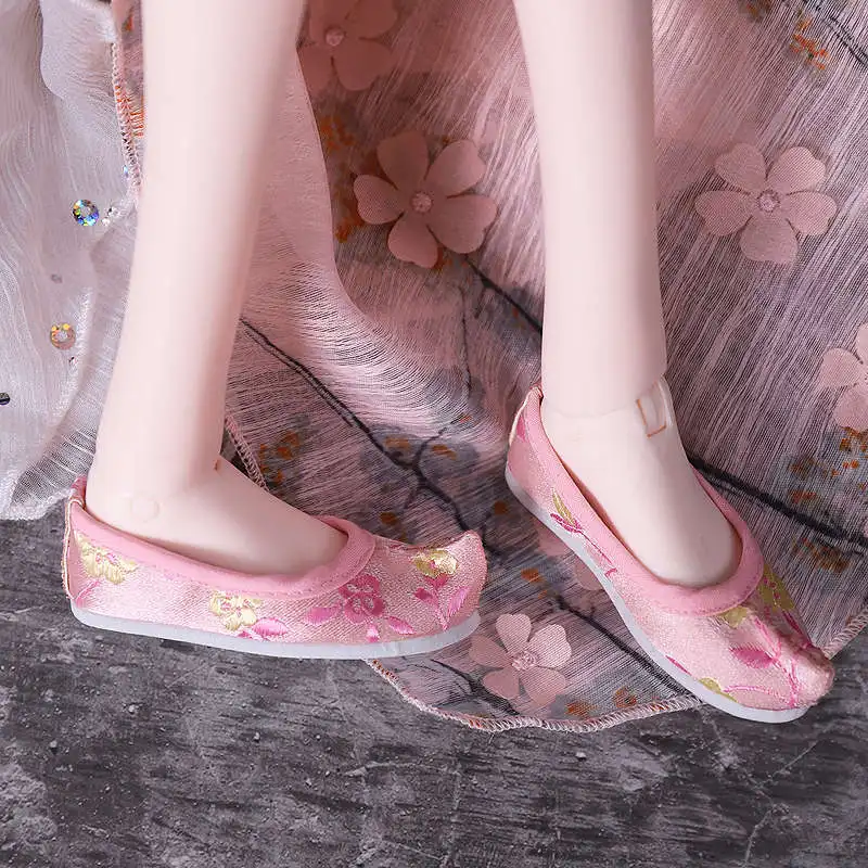 1/3 BJD кукла розовый белый вышитые туфли подходит для куклы 60 см