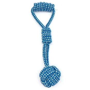 

1pc Cotton Dog Rope Ball Toy Knot Puppy Chew Teething Toys Teeth Cleaning Pet Playing Ball For Small Medium Large Dogs Toys