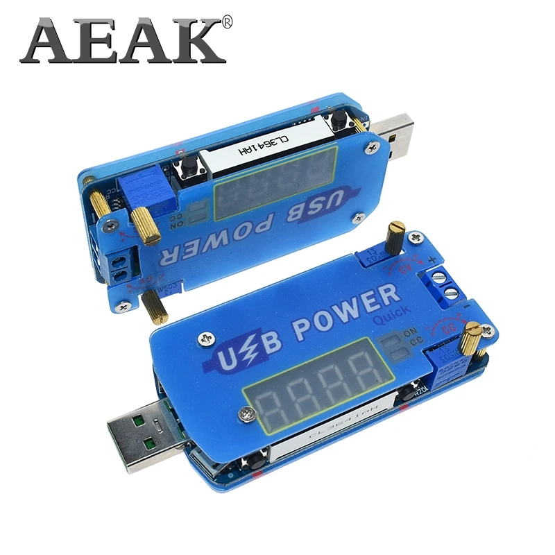 AEAK DP2F DC Регулируемый usb лабораторный блок питания DC 0,5-30 в 15 Вт регулятор напряжения QC2.0 QC3.0 AFC FCP триггер быстрой зарядки