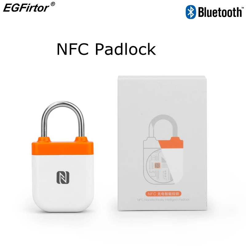 

Nonelectrically Intelligent Padlock Bluetooth Smart Luggag Lock Mobile Phone NFC Reverse Power Supply Keyless Card Door Padlock