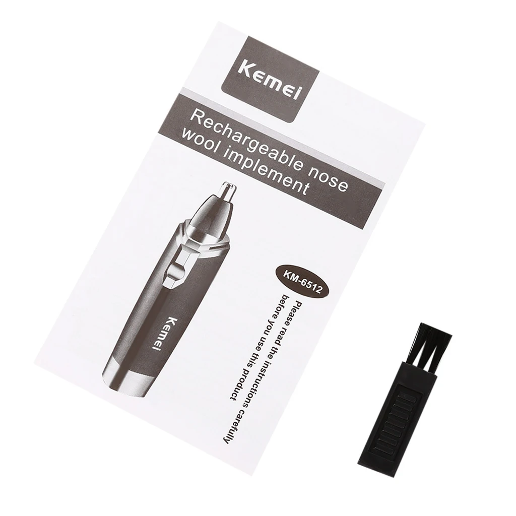 KEMEI Portable Mens Nasal Nose Hair Trimmer Clipper Rinse Clean KM-6512 Nasal Shaver Hair Removal Machine Travel Face Care Razor